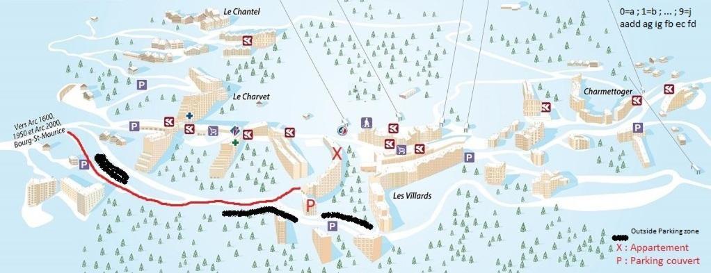 Les Arcs 1800, Nova 2, 6 pers, Parking couvert gratuit Extérieur photo